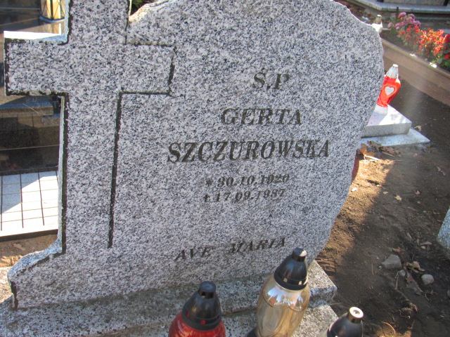 Gerta Szczurowska  1920 Skarszewy - Grobonet - Wyszukiwarka osób pochowanych